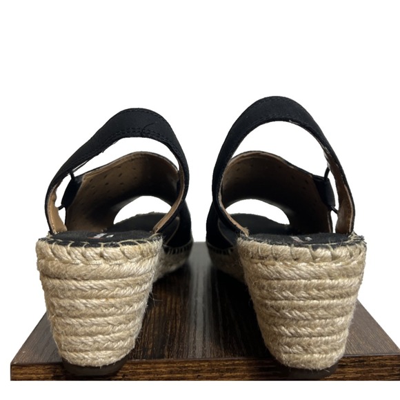 Unstructured by Clarks Womens Petrina Gail Black Nubuck Espadrilles Shoes Size 7 - Picture 5 of 10